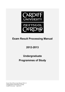 UG Exam Result Processing Manual 2012-2013