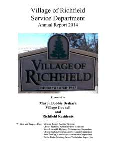 Service Dept Annual Report