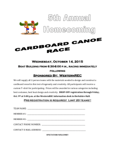 Cardboard Canoe Race Reg Fall 2015