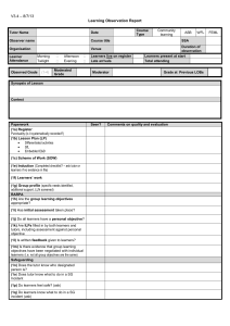 Learning Observation Template