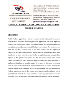 context-based access control systems for mobile devices abstract