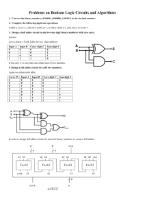 Problems on Boolean Logic Circuits and Algorithms