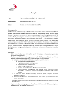 Job Description Post: Programme Coordinator (QA & GLP