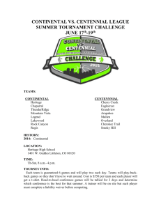 CONTINENTAL VS.CENTENNIAL CHALLENGE 2015 docx