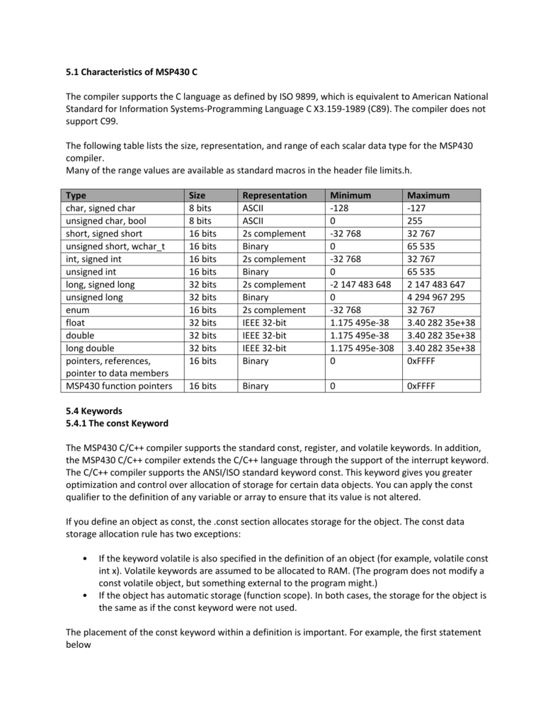 Msp430 C Compiler X