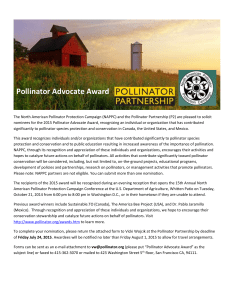 Pollinator Advocate Award Nomination Form