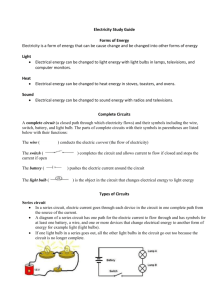 Electricity Study Guide Forms of Energy Electricity is a form of
