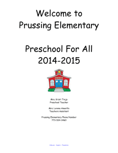 Preschool Handbook 2014