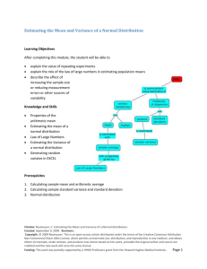 Estimating the Mean and Variance of a Normal Distribution