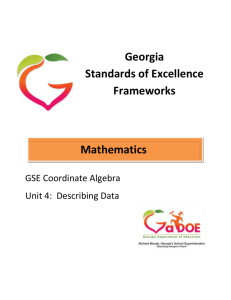 Coordinate-Algebra-Unit-4 - Georgia Mathematics Educator