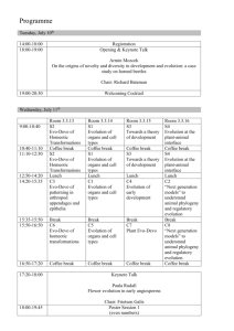 2012 Programme Schedule