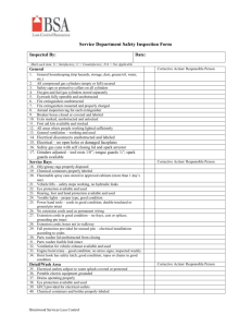 Service Department Checklist