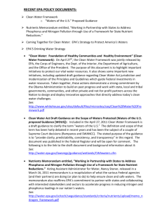 Recent EPA Policy Documents - Source Water Collaborative