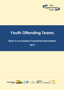 Youth Offending Teams Notes to accompany PowerPoint