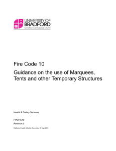 Fire Code 10 - University of Bradford