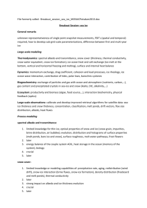 Sea-Ice Breakout Summary