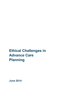 Ethical Challenges in Advance Care Planning