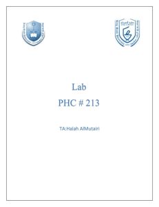 all 6 labs 213PHC