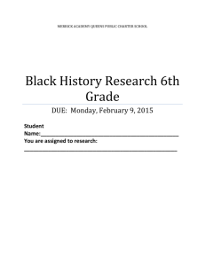 Black History Research 6th Grade