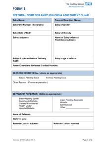 form 1 referral form for ankyloglossia assessment clinic
