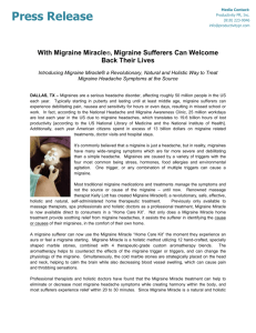 Migraine Miracle Press Release