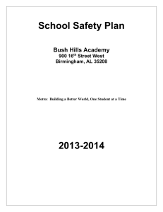 Bush Hills Academy Safety Plan