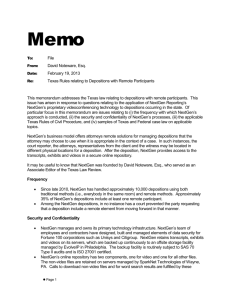 memorandum - NextGen Reporting