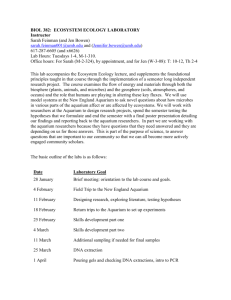 Bowen Ecosystems Ecology lab syllabus