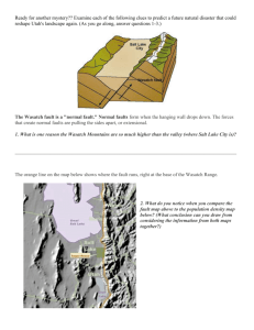 information about The Wasatch fault