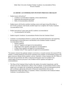 Academic Accommodation Policy Process Checklist