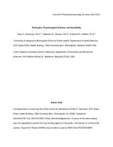 Journal of Psychopharmacology (in press July 2015) Psilocybin