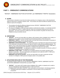 WCFCA Emergency Communications & RIC Policy 2014 (D004)