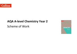A-level Chemistry Year 2 SOW