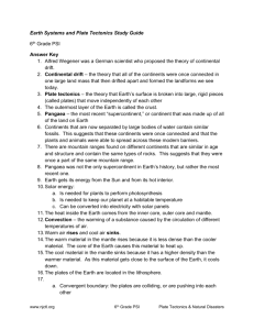 Earth Systems and Plate Tectonics Study Guide 6th Grade PSI