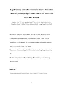 High frequency transcutaneous electrical nerve stimulation