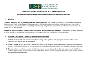 2014-15 Academic Assessment – BSAS in Information Technology