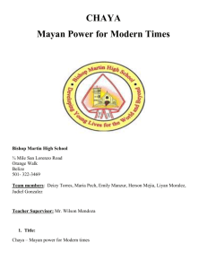 CHAYA Mayan Power for Modern Times Bishop Martin High School