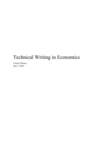 Technical Writing in Business Economics