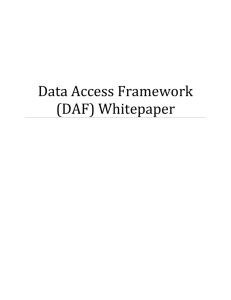 Data Access Framework (DAF) Whitepaper