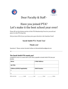 PTA Teacher Membership - Sarah Smith Elementary