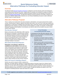 Alternative Pathways Proposal - Massachusetts Department of