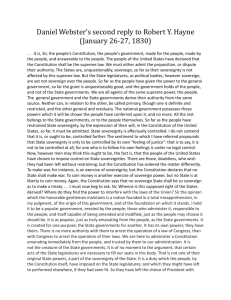 Daniel Webster`s second reply to Robert Y. Hayne (January 26