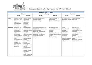 Curriculum Overview for Dry Drayton C of E Primary School Year