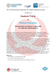 Students TALK by Michael Scheucher Demonstration of