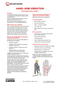 Hand Arm Vibration Information Sheet