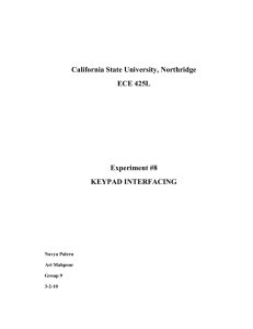 Experiment #8 - California State University, Northridge