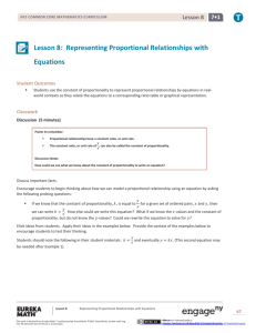 Lesson 8: Representing Proportional Relationships with Equations