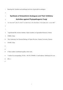 Synthesis and antifungal activities of griseofulvin