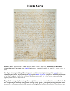 Magna Carta - Mentor Public Schools