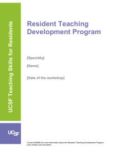 Resident Teaching Development Program